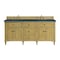 James Martin Vanities 72'' Double Vanity, Light Natural Oak w/ 3 CM Charcoal Soapstone Quartz Top 424-V72-LNO-3CSP - alternate 1